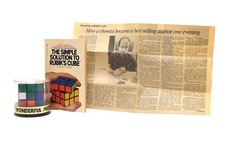 Rubik's Cube 1980 Original Ideal Toy Corp Original Package  Solutions Book Rare