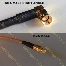 USA-CA RG316 DS SMA MALE ANGLE to MCX MALE Coaxial RF Pigtail Cable