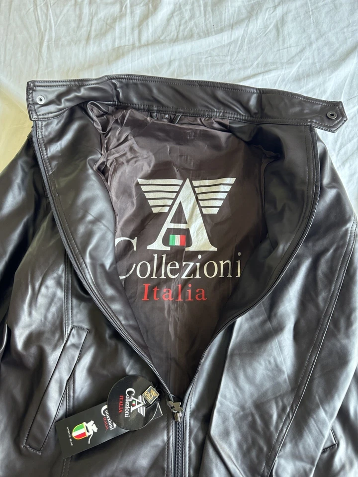 Collezioni Abrigo Italiano Cuero Hombre Nuevo Foto 3 de 3