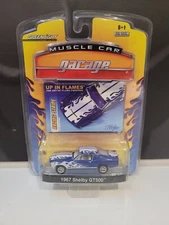 Greenlight 1967 Shelby GT500 Ford Muscle Car Garage Up In Flames Racing Strip