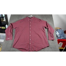 IZOD Button Down Shirt Gingham Checkered Long Sleeve 3XLT