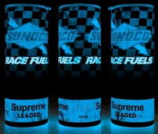 Glow in the Dark Sunoco Race Fuels Supreme Leaded Distressed Cup Mug Tumbler