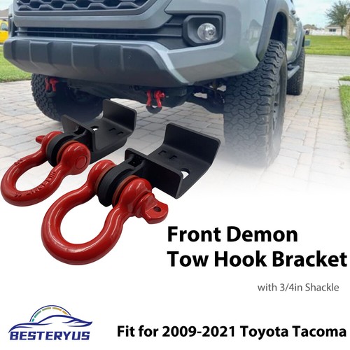 Front Demon Tow Hook Bracket with 3/4in Shackle Fit for 20092022