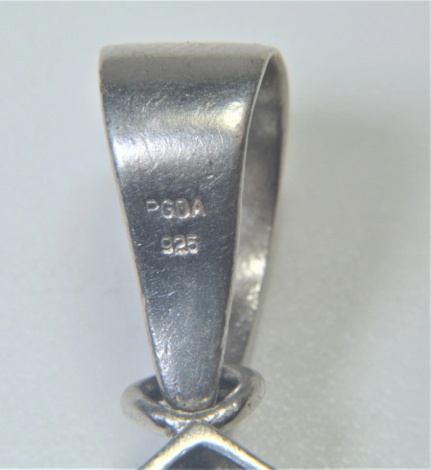 Grande PGDA Argento Sterling Croce 3 " Ciondolo 23.5g W Cristallo Swarovski O Cz - Immagine 4 di 4