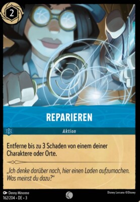 Reparieren 3INK-162 Common Die Tintenlande Lorcana Karte Deutsch