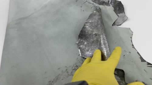 METALLIC SILVER ANTIQUED DISTRESSED Soft Goat leather 2 skins 10+sqf 1.0mm C2488 - Video 1 of 1