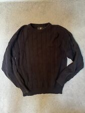 Gant Mens Jumper Cable Knit Sweater Pullover USA Logo dark navy blue large