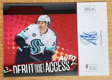 2023-24 UD Credentials Tye Kartye Debut Ticket Access Rookie Auto Red /25 SP