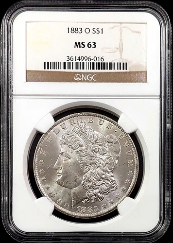 1883 O Morgan Dollar certified MS 63 by NGC!