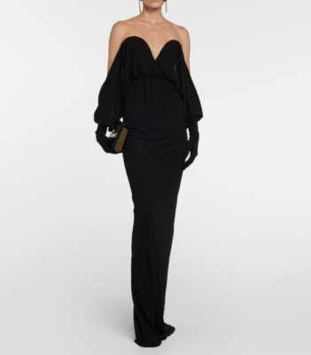 Yves saint laurent Black ロングマント medium_301036-20_1.jpg