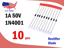 1N4001 (10 pcs) 1A 50V Rectifier Diode - Free & Fast shipping