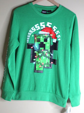 Boys Minecraft Christmas Sweatshirt Shirt Holiday XS, L, XL Creeper