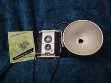 Vintage Kodak Brownie Reflex Synchro Model Camera with Flash Bag SEE Pictures