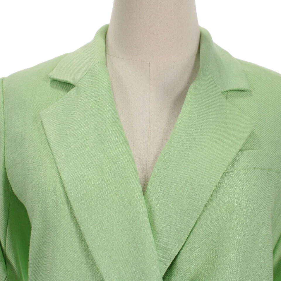 Chaqueta Veronica Beard Nueva con Etiquetas Rupert Dickey Talla 4 en Mezcla Viscosa Verde Pistacho Foto 3 de 4