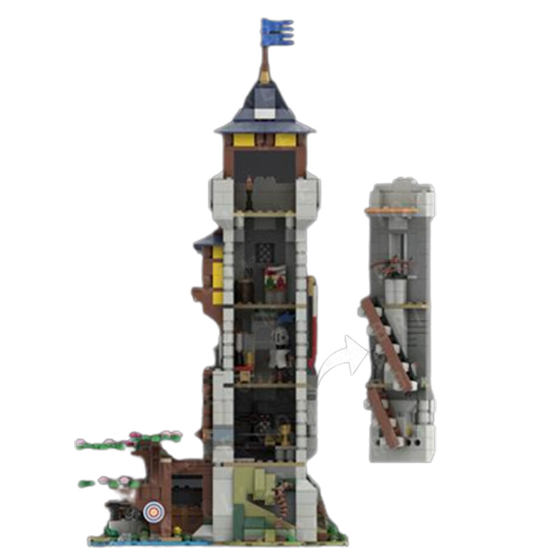 MOC-141500 1127 Parts Medieval Tower Expansion for Medieval Castle 31120 Set