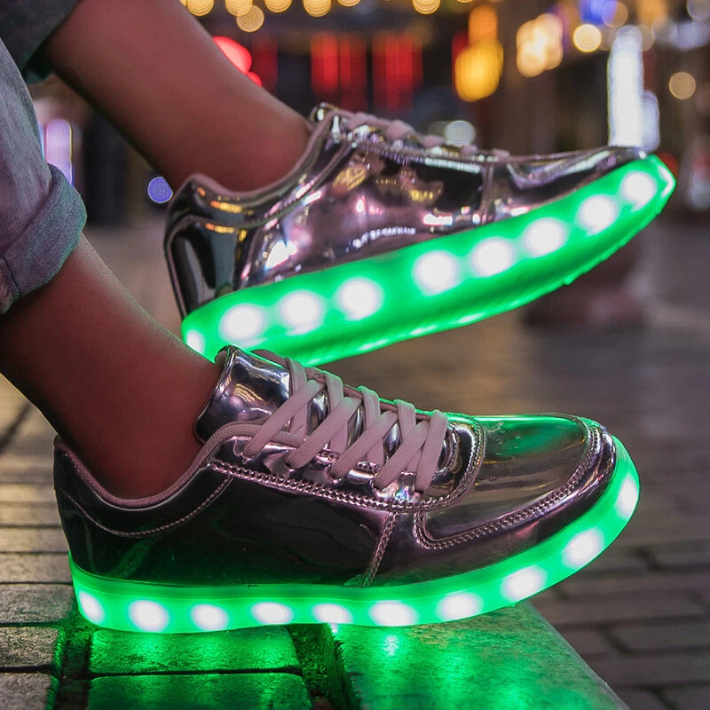 UncleJerry New Summer Led Fiber Optic Shoes Girls Boys Men Women USB  Recharge Glowing Sneakers Light Up Shoes Size 25-46 | Wish