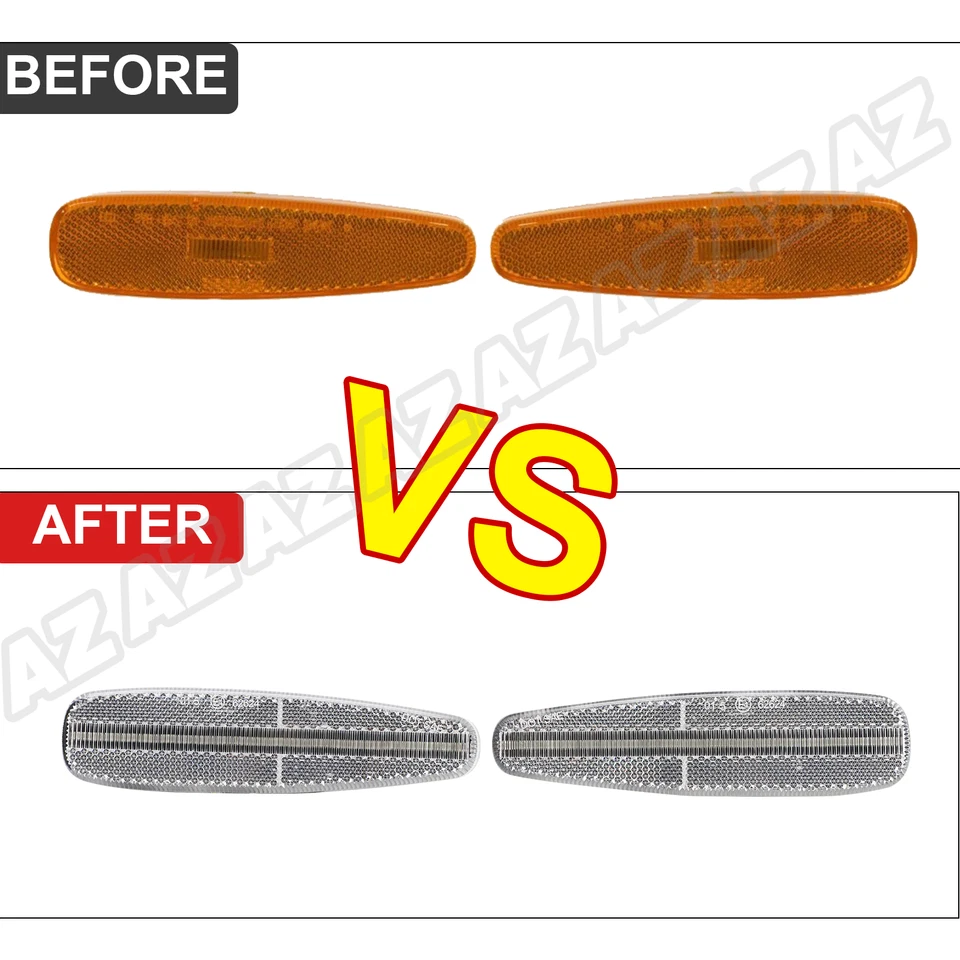 Amber LED Side Marker Lights Bumper Lamp For 1995-1998 Nissan 240SX Silvia S14 Foto 3 de 4