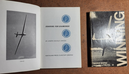 WINNING ON THE WIND & SOARING FOR DIAMONDS - 2 Vtg Gliding Books - Foto 4 di 23