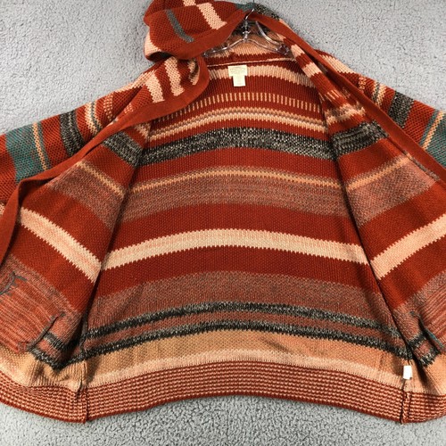 Telluride Clothing Co Sweater Womens Extra Large Striped Cardigan Hooded Ladies - Picture 7 of 10