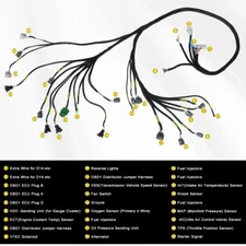D & B-Series Tucked Engine Harness For 92-95 Honda Civic B16 OBD1 Budget Harness