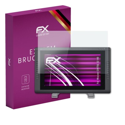 atFoliX Glasfolie für Wacom CINTIQ 22 HD Displayfolie 9H Schutzpanzer