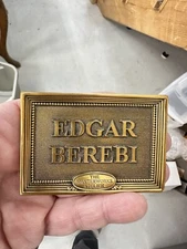 I am Edgar Berebi My Logo  Plaque For Collectors 3x2 stand as shown
