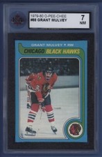 1979-80 OPC O-Pee-Chee #88 GRANT MULVEY KSA 7 NM Chicago Blackhawks LOW POP
