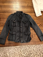 Beautiful Marc Jacobs Gray Canvas jacket 2 XS motorcycle moto