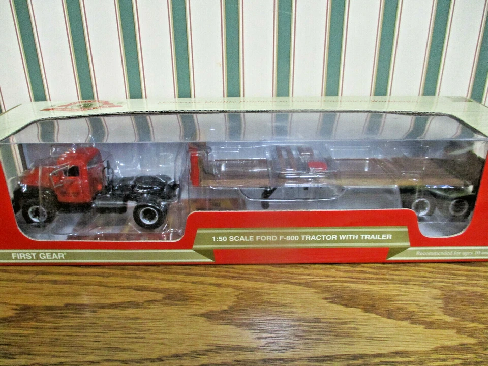 Farmall Works Assembly Ford F-800 Truck With Trailer By First Gear 1/50th Scale - Image 2 of 4