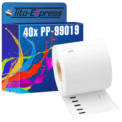40x Etiketten PlatinumSerie für Dymo 99019 310 320 330 Turbo 400 450 Duo Twin Tu