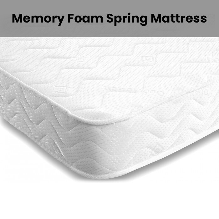 ENZO ITALIAN MODERN SMALL DOUBLE KING SIZE LEATHER BED + MEMORY FOAM