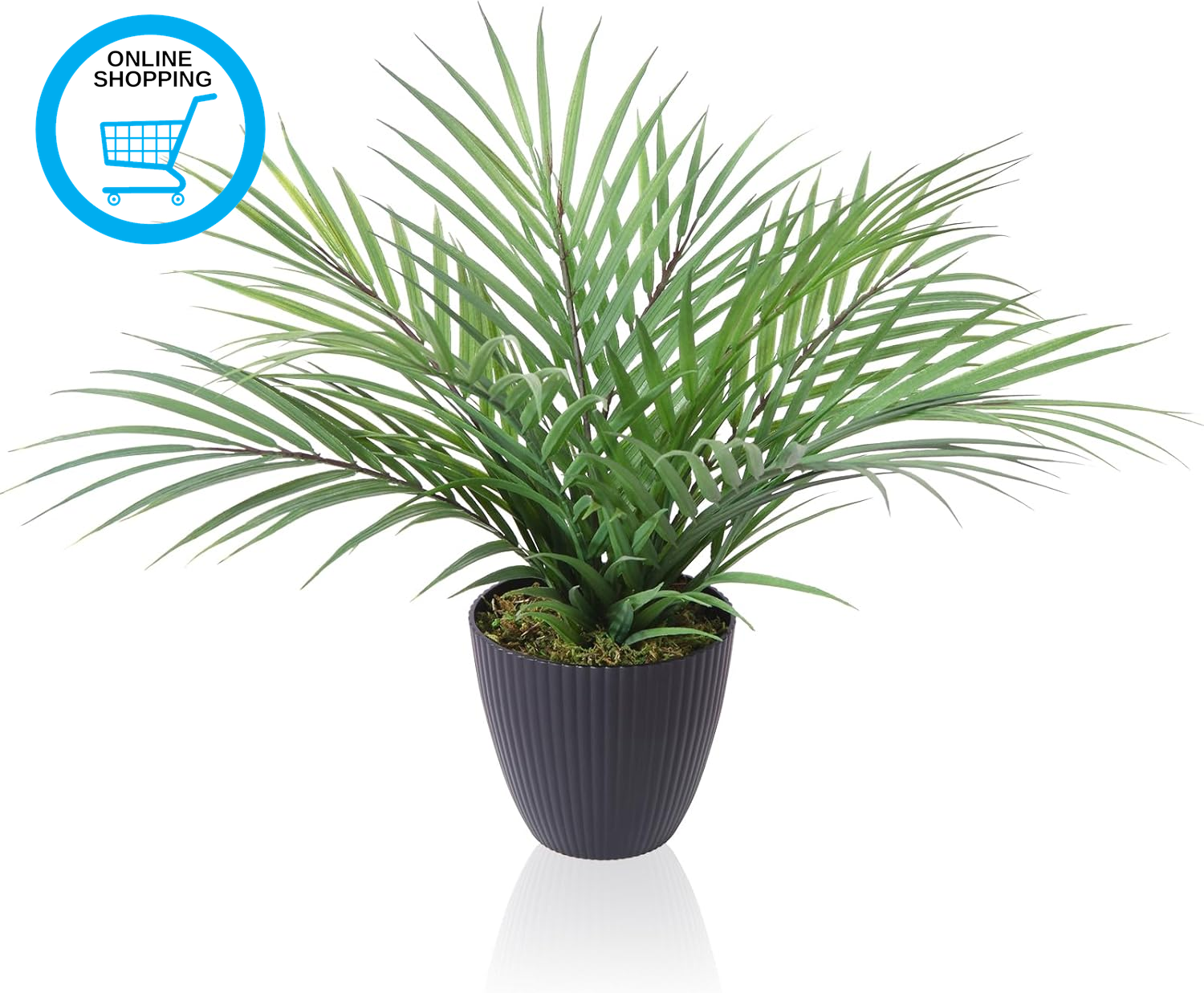 Artificial Plants Areca Palm 35Cm Fake Tropical Tree Faux Plants for Indoors and