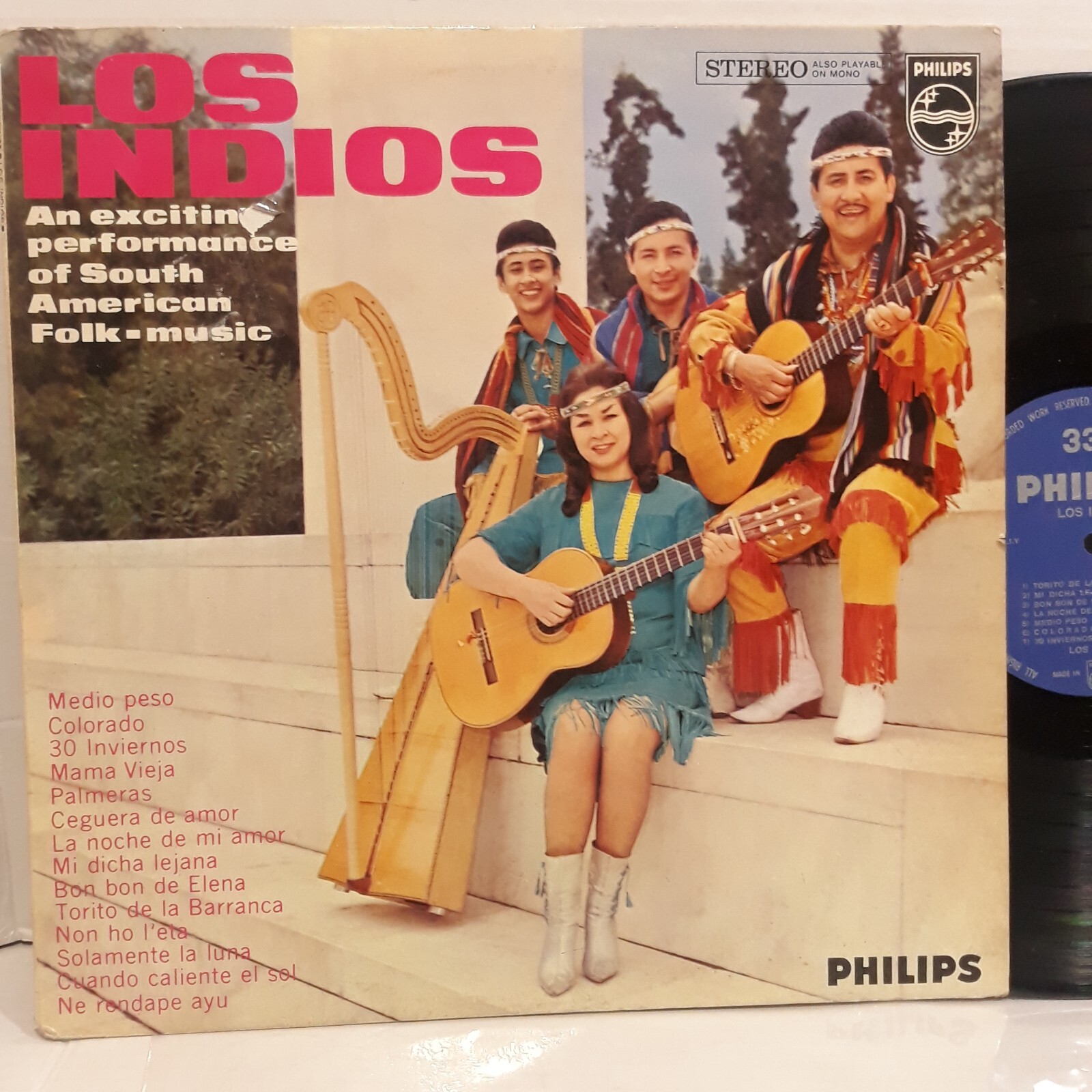 Los Indios - En Exciting Performance Of South American Folk-music  Phillips Lp