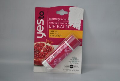 Yes to Pomegranate Naturally Smooth Lip Balm 0.15 oz (Pack of 1)