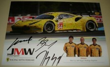 Le Mans 2019 2ND Place GTE AM JMW Motorsport Racing With Ferrari #84 Signed Card