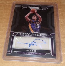 2021-22 Prizm basketball #PM-RFX Rick Fox Penmanship Auto Los Angeles Lakers