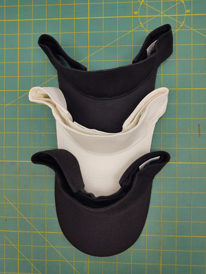BIG  Brand Visor Hat Embroidery Blank Hook And Loop Back Set of 3