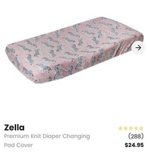 Copper Pearl Diaper Changing Pad Cover  Universal Fit Zebra Print