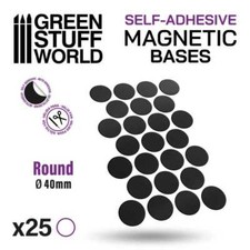 Green Stuff World 10864 Magnetic Sheet - Round 40mm SELF-ADHESIVE