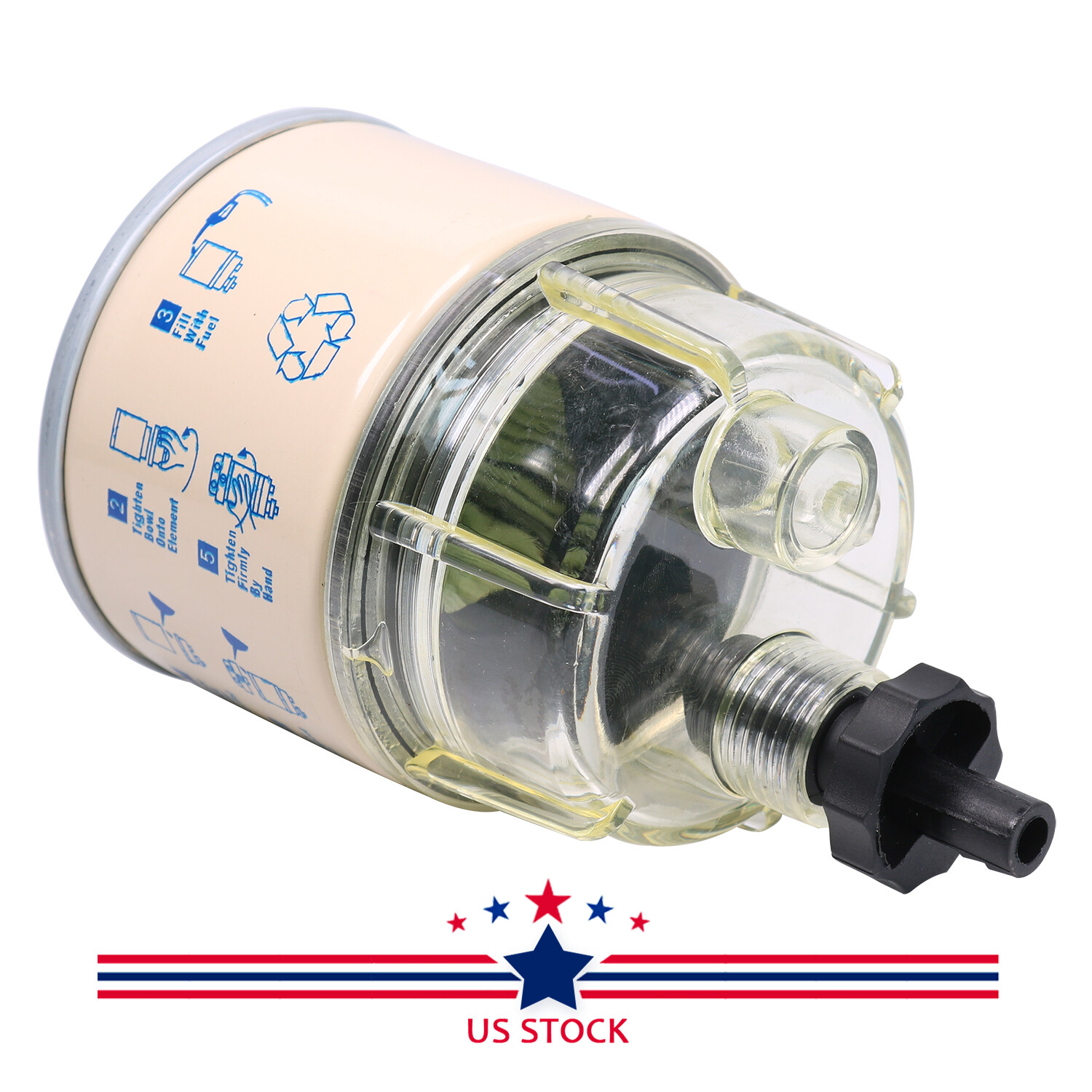 Fuel Filter/Water Separator Spin-on R12T 120AT 10 Micron For Marine Car ...