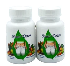 Simple Detox 30 Vegetarian Capsules Dietary Supplement *NEW* [ 2-Pack ] exp 2027
