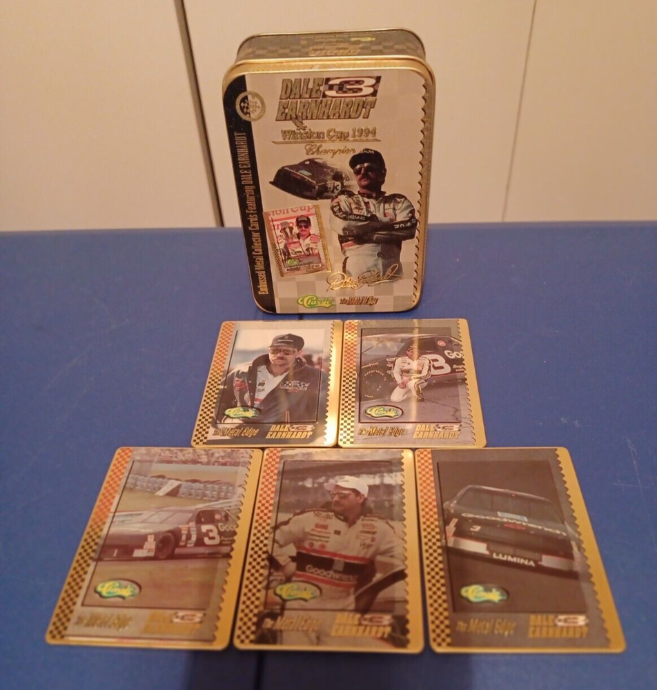 DALE EARNHARDT EMBOSSED METAL COLLECTOR CARS WINSTON CUP 1994 CHAMPION TIN