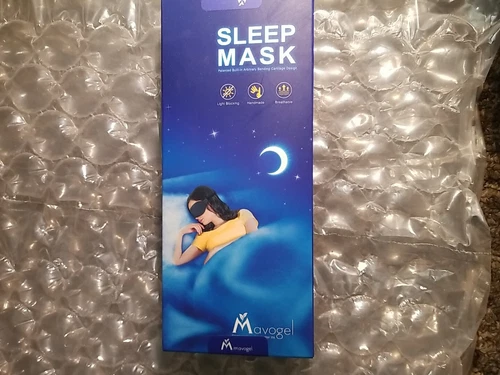 Mavogel Cotton Sleep Eye Mask - Updated Design Light Blocking Sleep Mask, Soft a