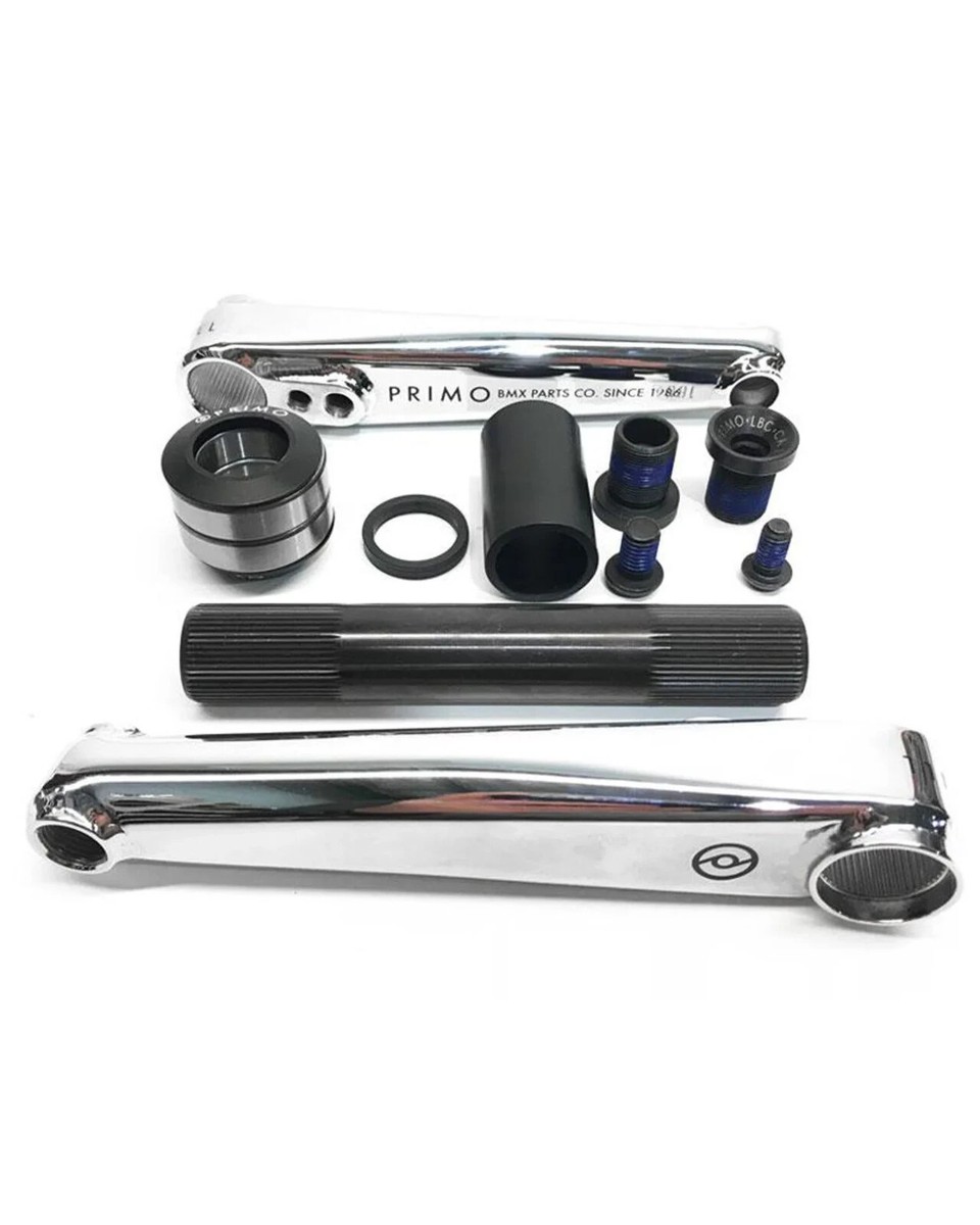 パーツ primo churchill 24mm crank+bb PRIMO BMX BIKE STEVIE CHURCHILL 24mm BLACK BICYCLE CRANKS
