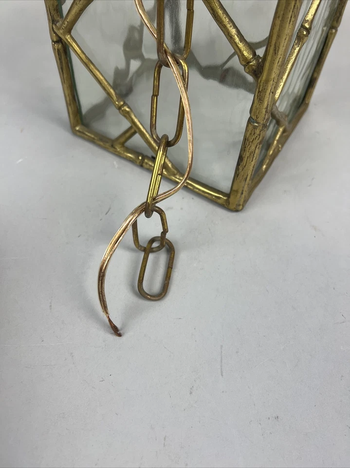 1940's French Regency Gilt Bronze Bamboo Pagoda Lantern by Maison Bagues - Image 3 of 4