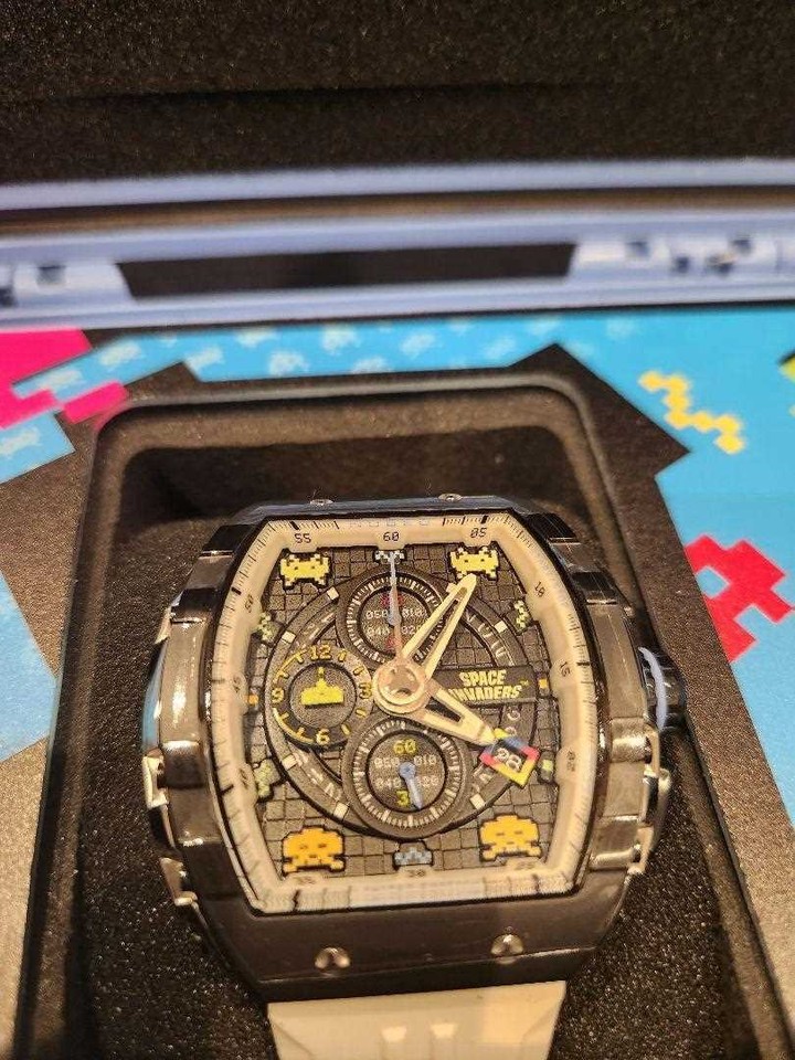 NUBEO Space Invaders Watch Japanese Quartz Chronograph Ltd. Ed. ME03