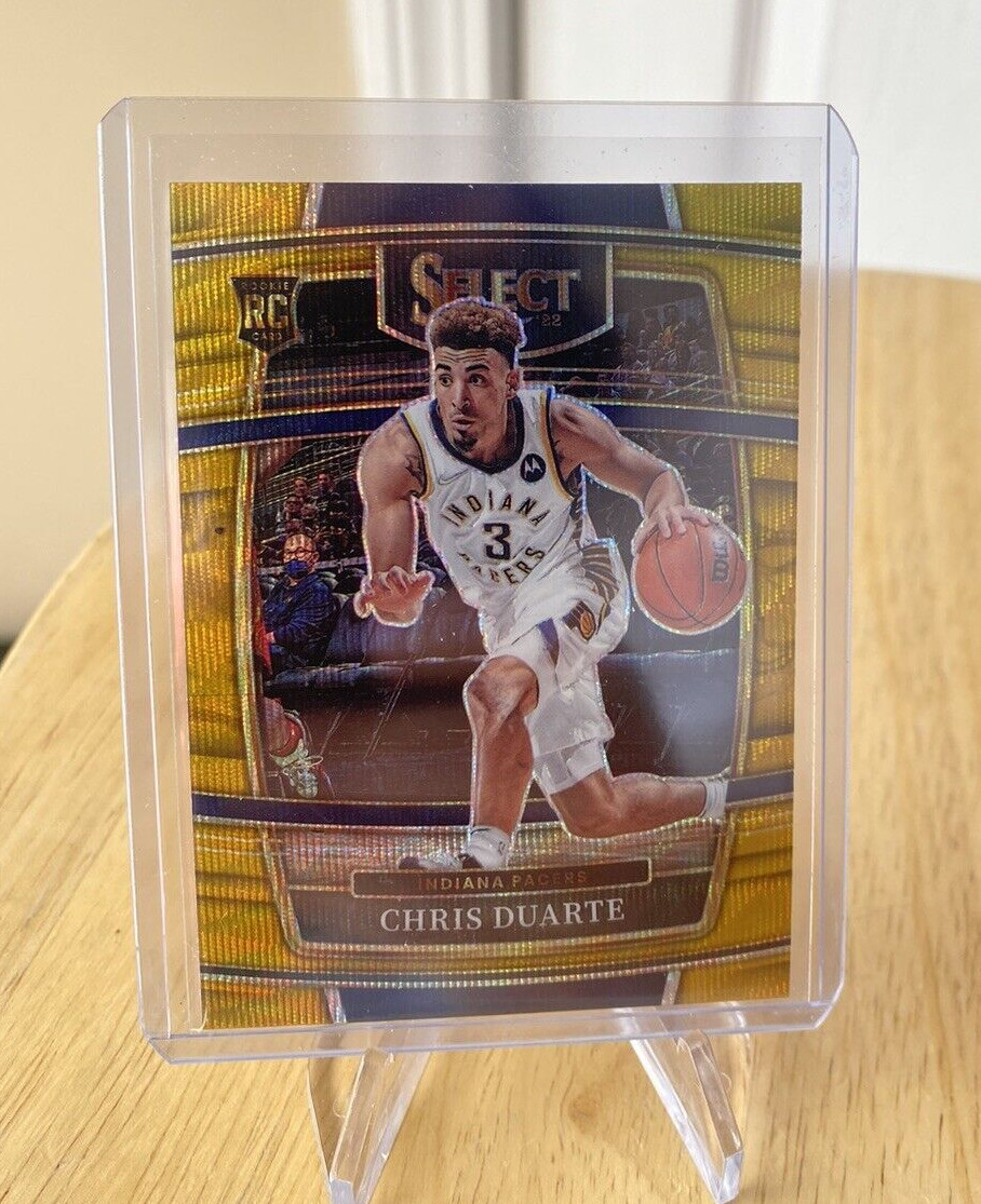 2021-22 Panini Select Chris Duarte Rookie Gold Wave Concourse Ssp Pacers #41 RC