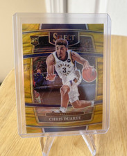2021-22 Panini Select Chris Duarte Rookie Gold Wave Concourse Ssp Pacers #41 RC