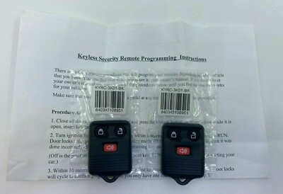 2 x Oxgord 3-Button Remote Keyless Entry System Key Fob Controller Replacement 