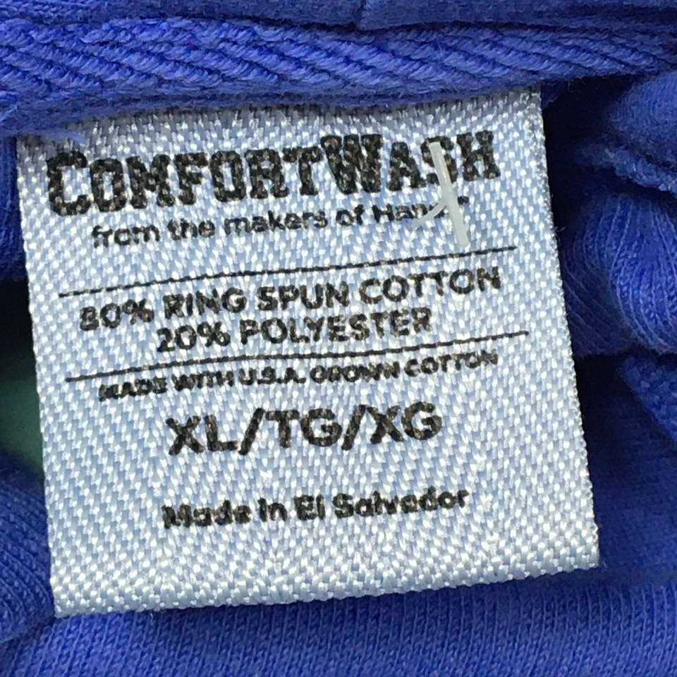 LSU Tigers Ring Spun Pullover Sweatshirt Hoodie XL Purple Blue Comfort Wash - Image 4 of 4